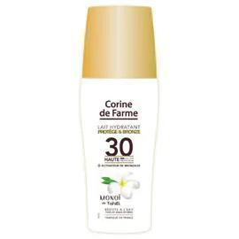 CORINE DE FARME Lait Bronzant Protège Et Hydrate Haute Protection 30 Activateur De Bronzage Au Monoï De Tahiti 150ml