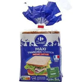 CARREFOUR CLASSIC' Pain de mie nature tranché 550g