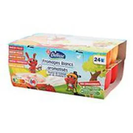 MARQUE REPÈRE, DÉLISSE Fromage frais Fruits panachés 24x50g