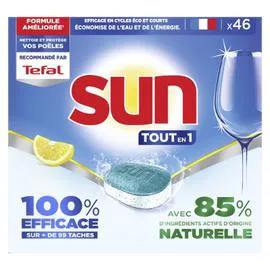 SUN Capsules Lave Vaisselle tout en 1 au Citron x46