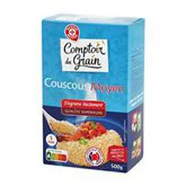 MARQUE REPÈRE, COMPTOIR DU GRAIN Couscous Comptoir du Monde Grain moyen 500g