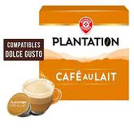 MARQUE REPÈRE, PLANTATION Capsules café Café au lait - x16 152g