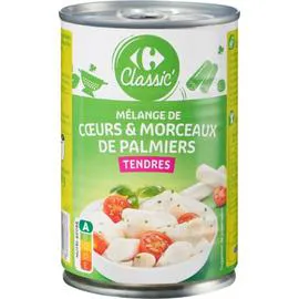 CARREFOUR Coeurs de palmiers tendres 250g