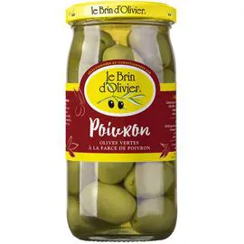 LE BRIN D'OLIVIER Olive vertes farcies poivron 200g