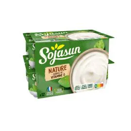 SOJASUN Dessert végétal soja nature 12x100g