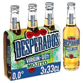 DESPERADOS Bière blonde Virgin mojito aromatisé menthe 3x33cl