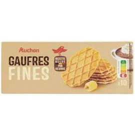 AUCHAN GOURMET Gaufrettes pur beurre fines et croquantes 100g