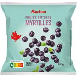 AUCHAN Myrtilles fruits entiers 450g