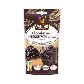 VAHINÉ Pépites de chocolat noir intense 70% 100g