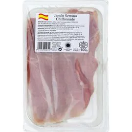 SERRANO Jambon chiffonnade sans gluten 100g