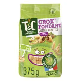 TERRES & CÉRÉALES BIO Céréales fourrées chocolat noisette sans huile de palme Bio 375g