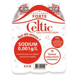 CELTIC Pack Eau Minérale Pétillante Forte 6x1,5l