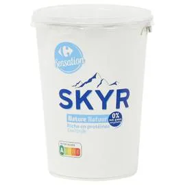 CARREFOUR SENSATION Fromage frais skyr nature 0% MG 450g