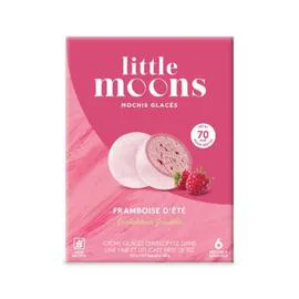 LITTLE MOONS Mochi framboise d'été fondant à la crème glacée 192g