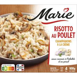 MARIE Plats cuisinés risotto poulet/champignons 900g