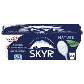 YOPLAIT, SKYR Yaourt nature 0% MG 4x100g