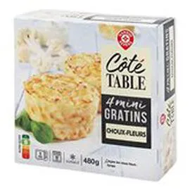 MARQUE REPÈRE, CÔTÉ TABLE Mini gratins Choux fleurs - x4 480g