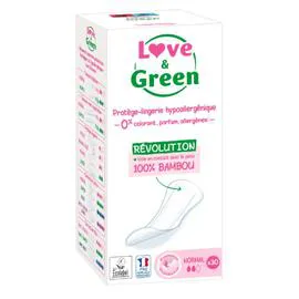 LOVE & GREEN Protège-slips anti-irritation, normal x30