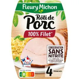FLEURY MICHON Rôti de porc cuit conservation sans nitrite 160g