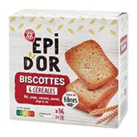 MARQUE REPÈRE, ÉPI D'OR Biscottes 6 céréales x36 300g