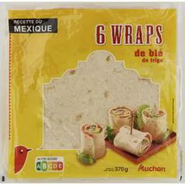 AUCHAN Wraps de blé 370g