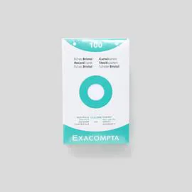 EXACOMPTA 100 Fiches Bristol Perforées, 12,5X20 Cm, Blanc l'unité
