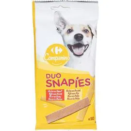 CARREFOUR COMPANINO Récompense pour chien Sticks boeuf poulet 10x10g
