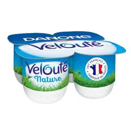 DANONE, VELOUTÉ Yaourt brassé nature 4x125g