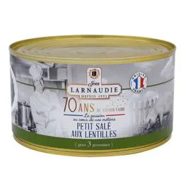 JEAN LARNAUDIE Plat cuisinés petit salé aux lentilles 1,24kg
