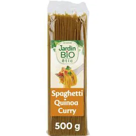 LÉA NATURE, JARDIN BIO ÉTIC Pâtes spaghetti colorées quinoa curry curcuma Bio 500g