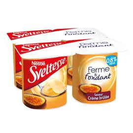 NESTLÉ, SVELTESSE Crème brûlée Ferme et fondant 4x125g
