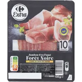 CARREFOUR Jambon cru fumé IGP 100g