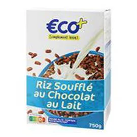ECO+ Riz soufflé Au chocolat au lait 750g