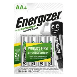 ENERGIZER Piles rechargeables Universal AA/HR6 1300mAh x4