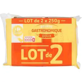 CARREFOUR CLASSIC' Beurre gastronomique doux 2x250g