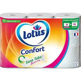 LOTUS Papier toilette Sans tube - x6 rouleaux x6