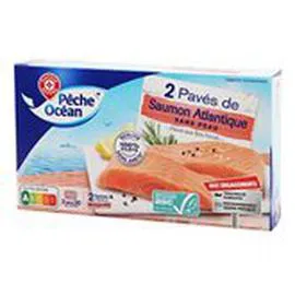 MARQUE REPÈRE, PÊCHE OCÉAN Pavés de saumon ASC 2x125g