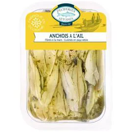 PÊCHERIES SÉTOISES Filets d'anchois à l'ail 200g