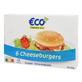 ECO+ Cheeseburgers Surgelés x6 750g