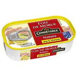 CONNÉTABLE Foie de morue MSC nature au citron 121g