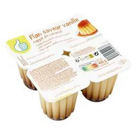 AUCHAN, POUCE Flan nappé au caramel 4x100g