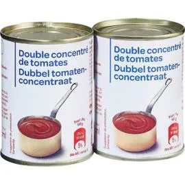 CARREFOUR Double concentré de tomates 2x140g