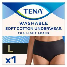 TENA Culotte absorbante lavable Coton Classic Noir L x1
