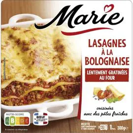 MARIE Plat cuisiné lasagnes bolognaise 300g