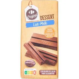 CARREFOUR ORIGINAL Chocolat pâtissier au lait 200g