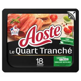 AOSTE Jambon cru, quart pré-tranché 220g