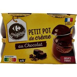 CARREFOUR ORIGINAL Crèmes dessert chocolat 4x100g