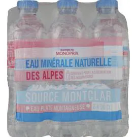 MONOPRIX Eau minérale des Alpes source Montclar 6x50cl