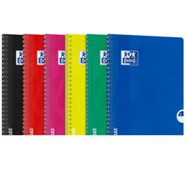 OXFORD Cahier Open Flex Grands Carreaux Seyès Reliure Intégrale Couverture Polypro Coloris Assortis A4/100 Pages l'unité