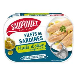 SAUPIQUET Filets de sardines huile d'olive s/arêtes 100g